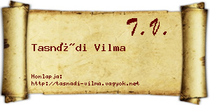 Tasnádi Vilma névjegykártya